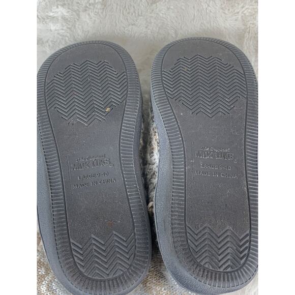 Muk Luks Womens Short Boot Slippers Size L (9-10) Cozy Knit Faux Shearling Lined - Picture 8 of 10